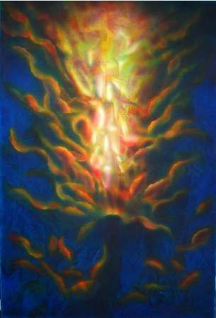 Burning Thistle 152x102cm Acrylic on Canvas