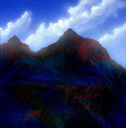 Divided Land 19x19cm Acrylic on Paper