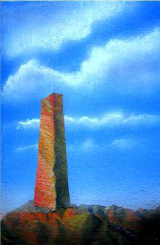 2006 Orange Tower 12x19cm Acrylic on Canvas