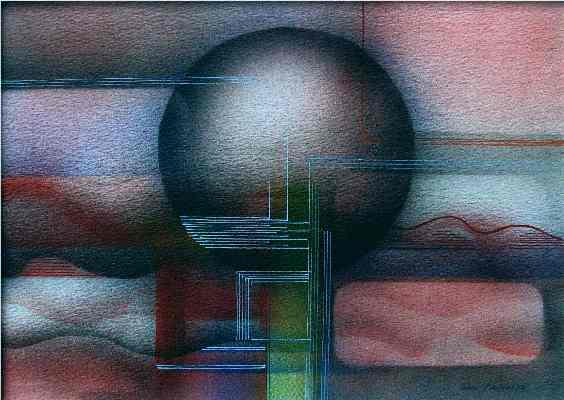  Wave Pump I A4 Wcolour on Paper