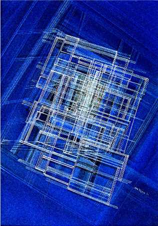 Blue Oscillator 23x33cm Watercolour on Paper