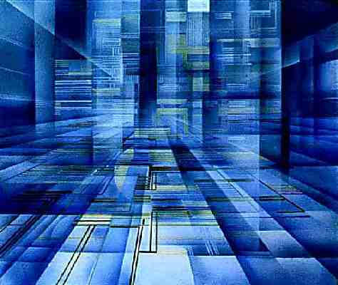 Blue Plaza 45x50cm Acrylic 