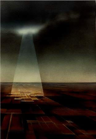 Cone of Light A2 Wcolour on Paper 