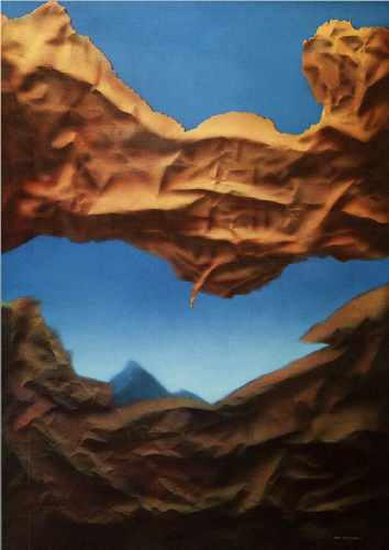 Winged Disc II 75x100cm Acrylic on Canvas.92